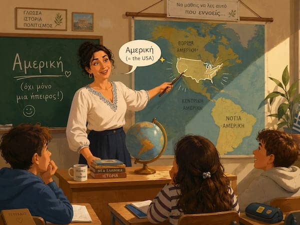 America Is a Continent. Unless You Are Greek.
