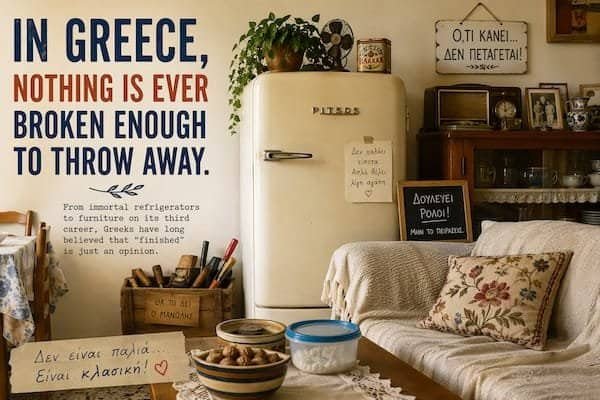 In Greece, Nothing Is Ever Broken Enough to Throw Away